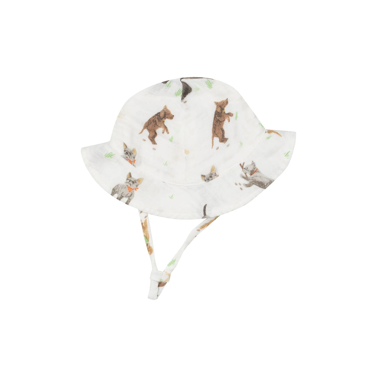 Muslin Sunhat - Watercolor Puppies