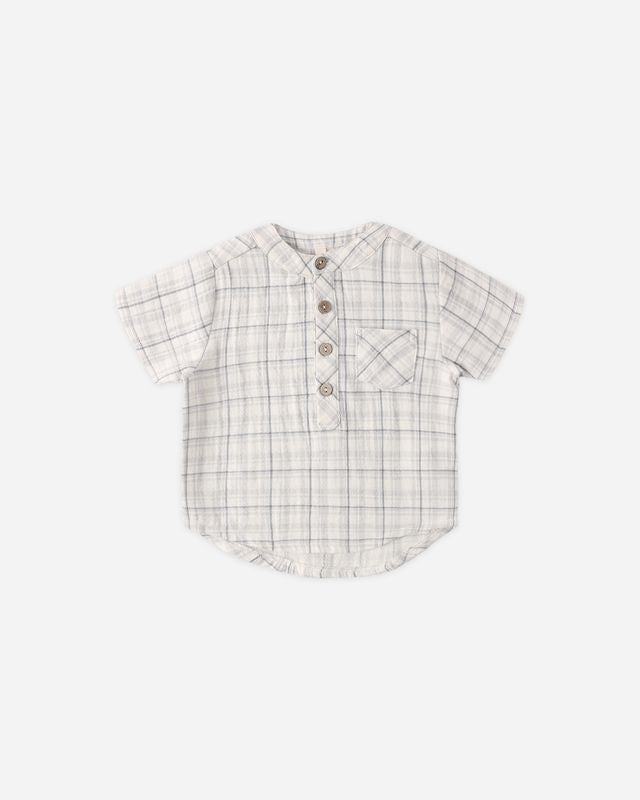 Quincy Mae Jaxon Shirt - Blue Plaid