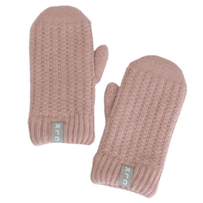 Soft Touch Knit Mittens - Misty Rose