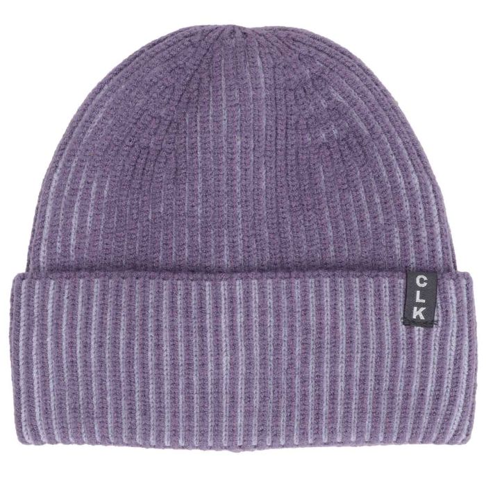 Soft Touch Knit Beanie - Purple Contrast