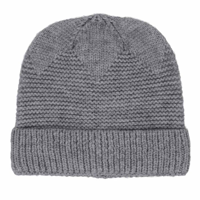 Knit Baby Hat - Light Grey