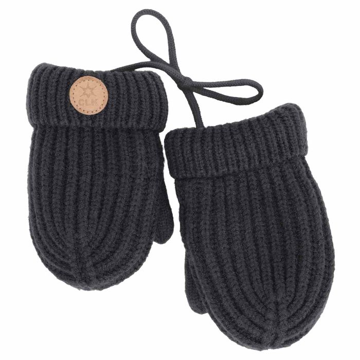 Soft Touch Knit Mittens - Black Ink