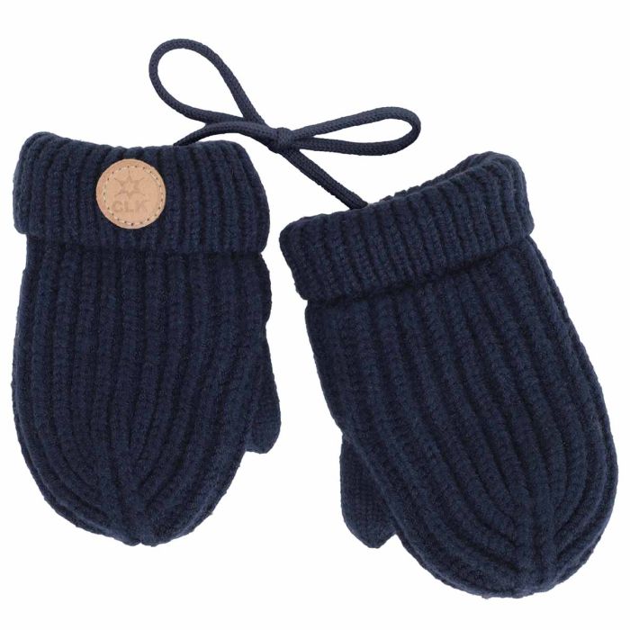 Soft Touch Knit Mittens - Navy
