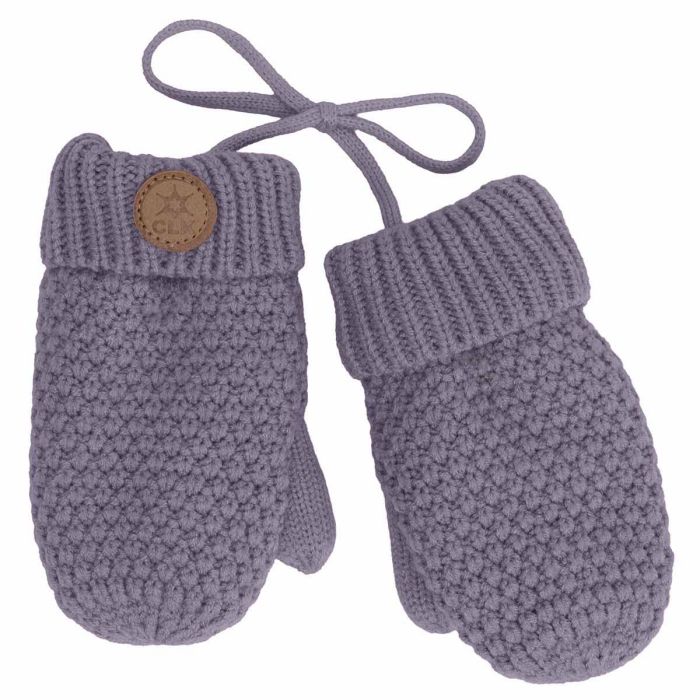 Soft Touch Waffle Knit Mittens - Lilac