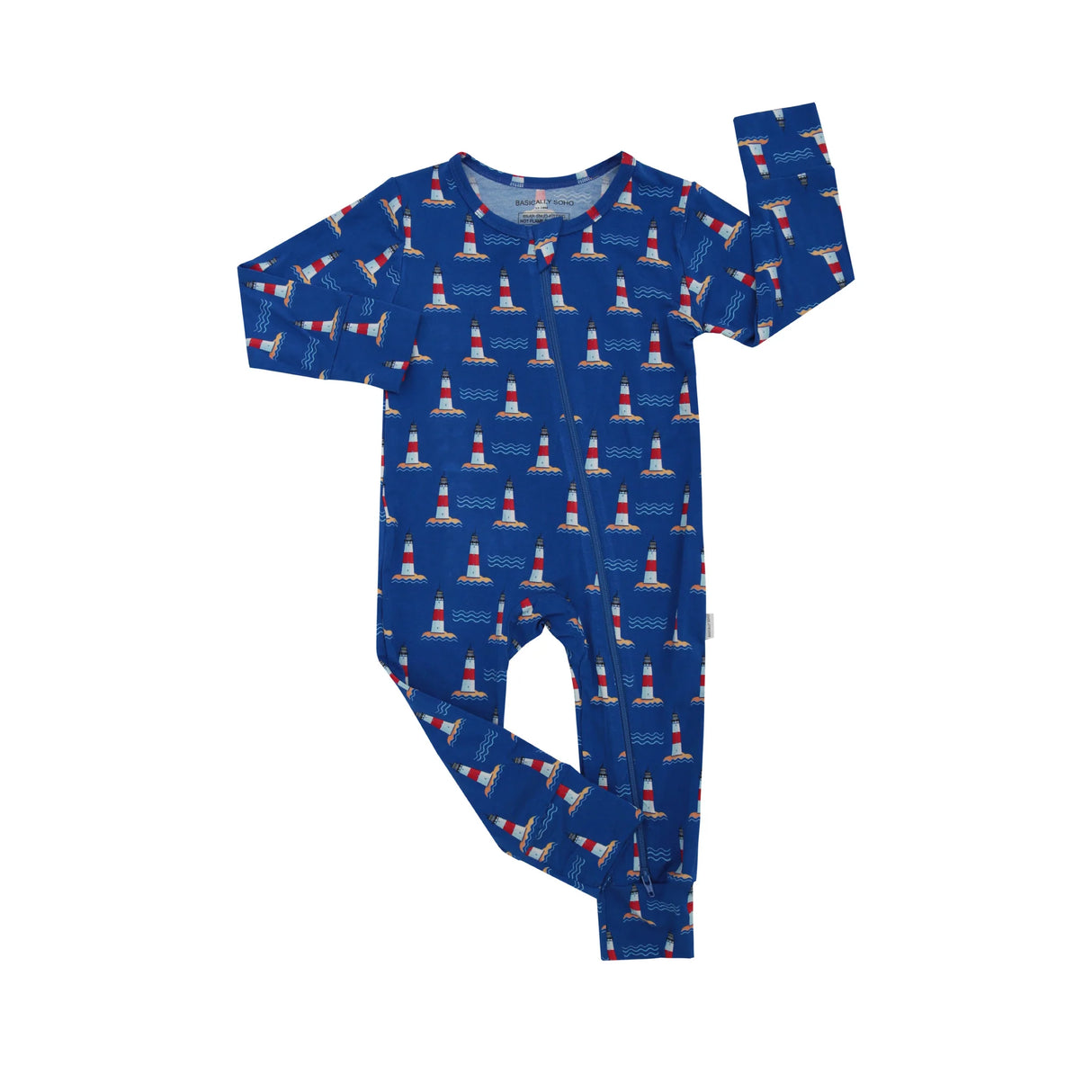 Zip Romper - Hamptons Lighthouse