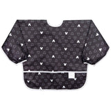 Sleeved Bib - Mickey Mouse Icon Black + White