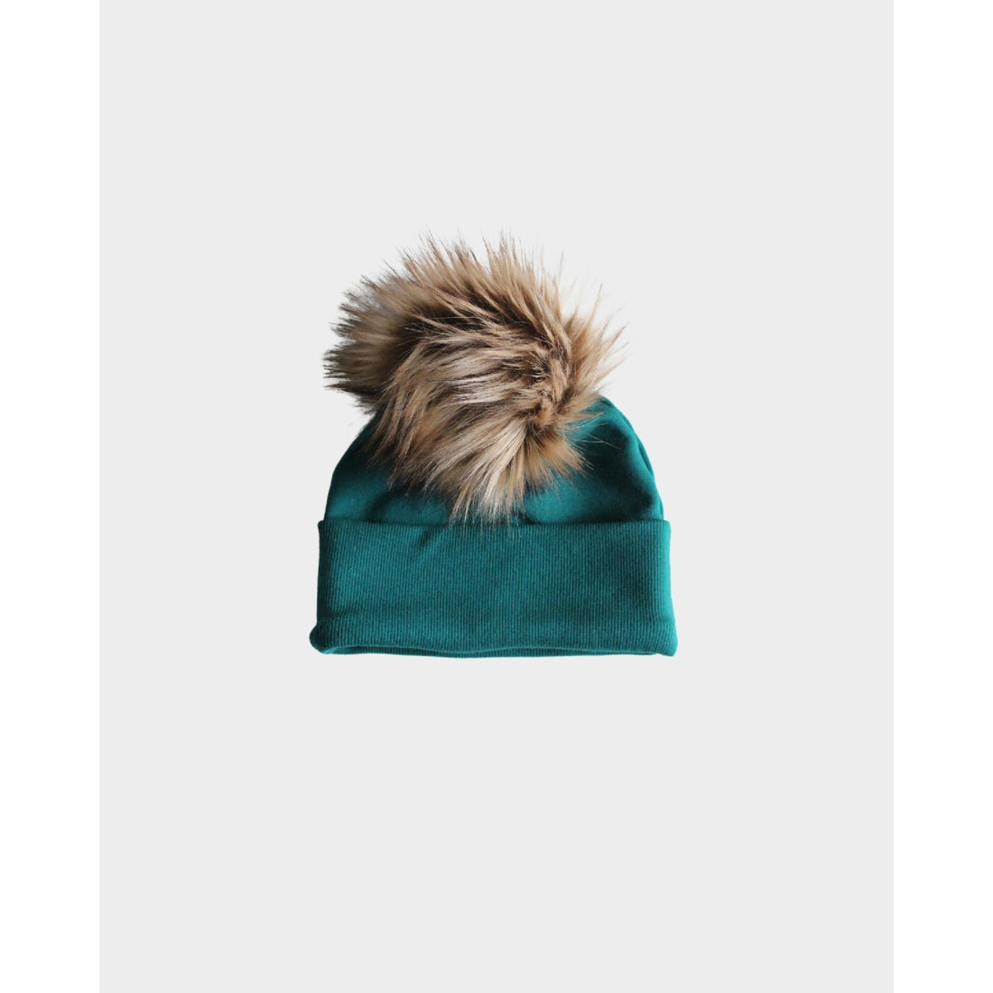 Faux Fur Pom Hat - Peacock FINAL SALE
