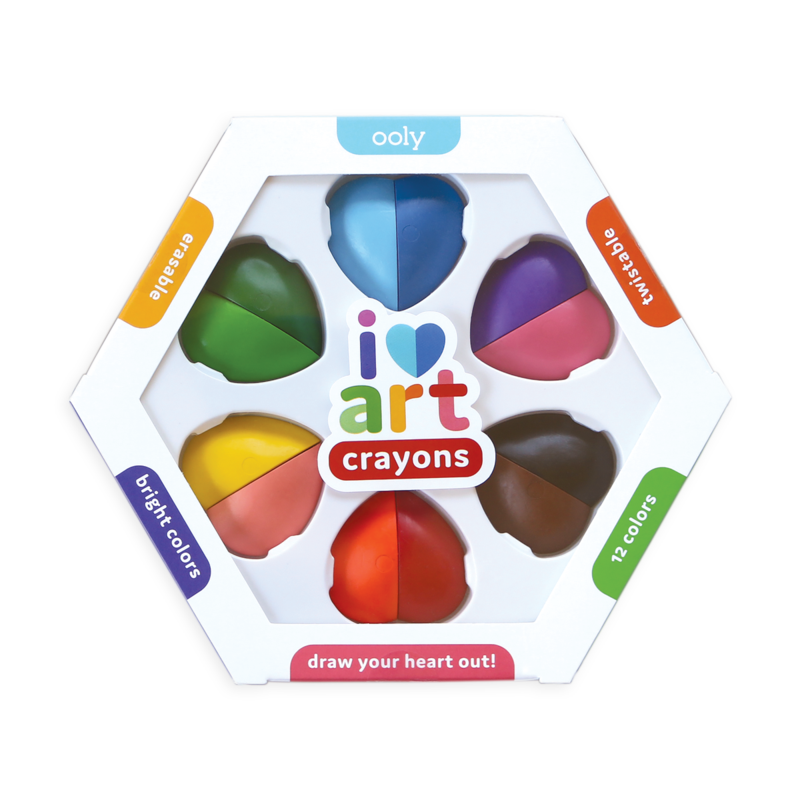 I Heart Art Erasable Crayons