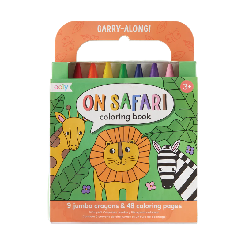 Carry Along Coloring Book Set - On Safari