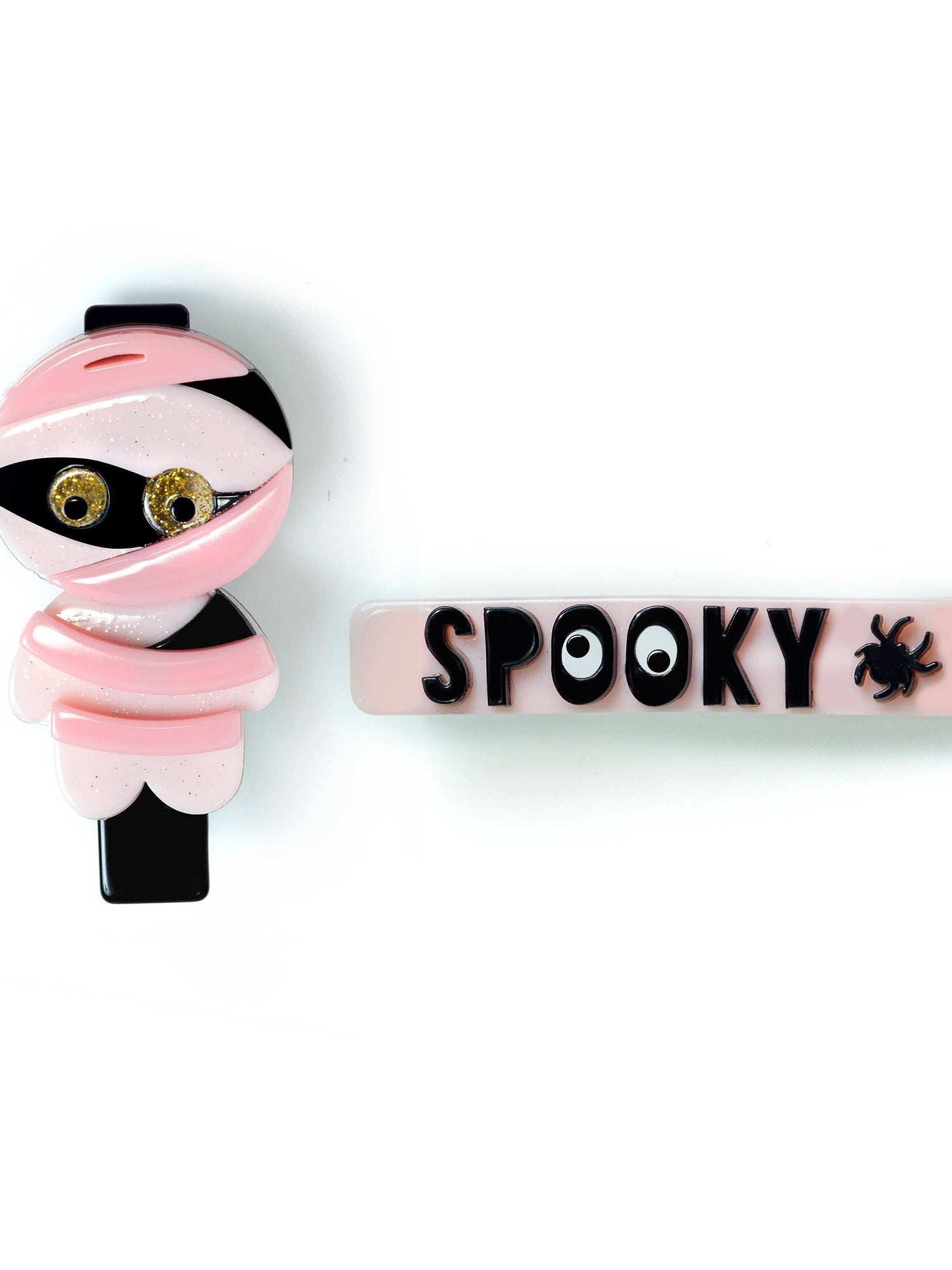 Acrylic Hair Clips - Spooky Mummy FINAL SALE