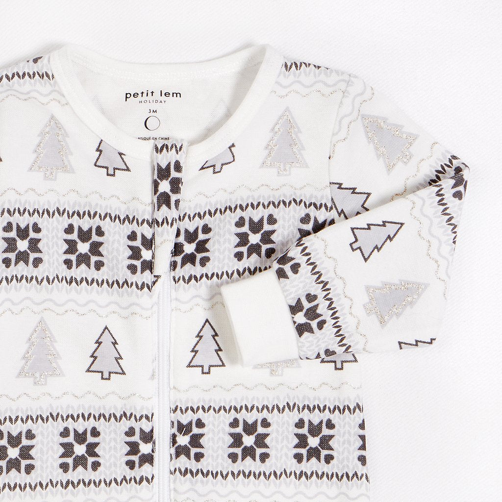 Festive Fair Isle Footie FINAL SALE