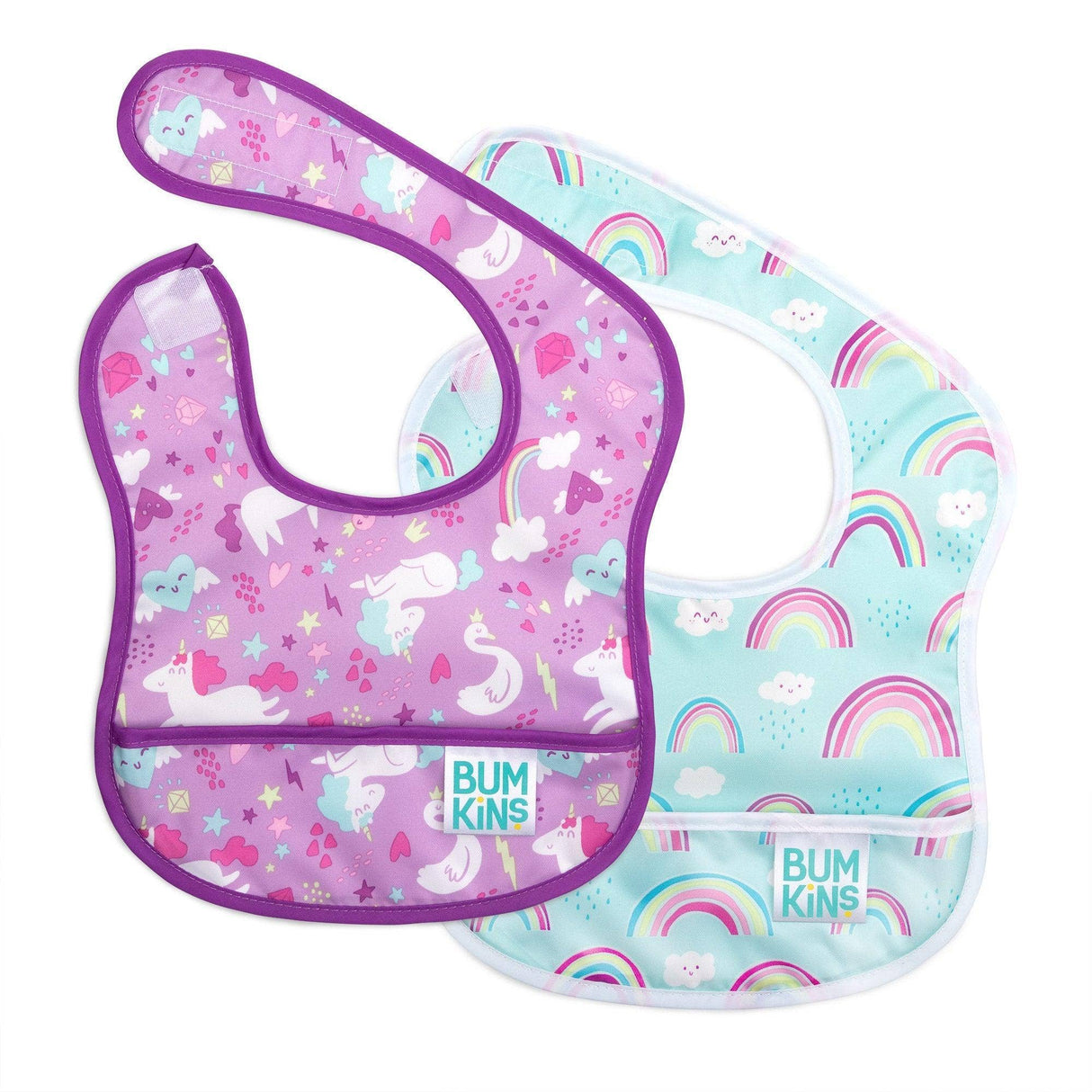 Starter Bib 2 Pack - Rainbows & Unicorns
