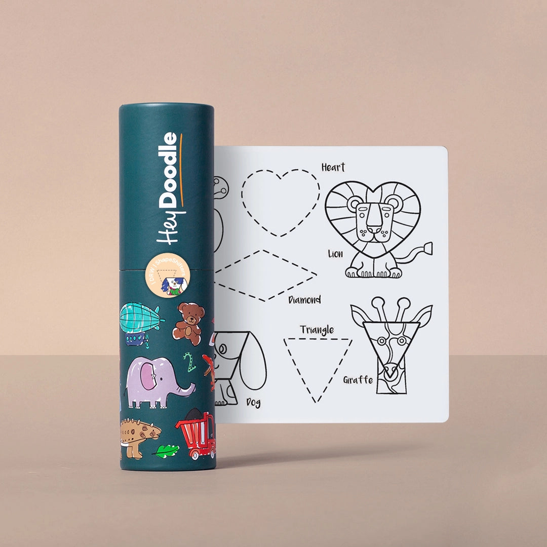 Mini Reusable Color-In Silicone Placemat - Shape Shifters