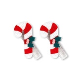Acrylic Hair Clips - Candy Cane