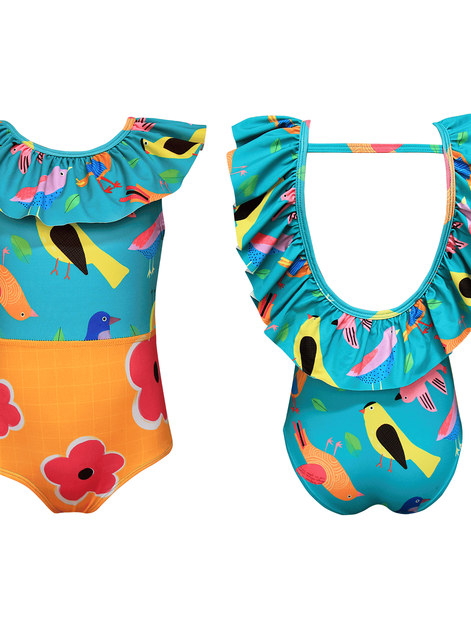 Pepita & Me Half Pool One-Piece - Birds Collage FINAL SALE