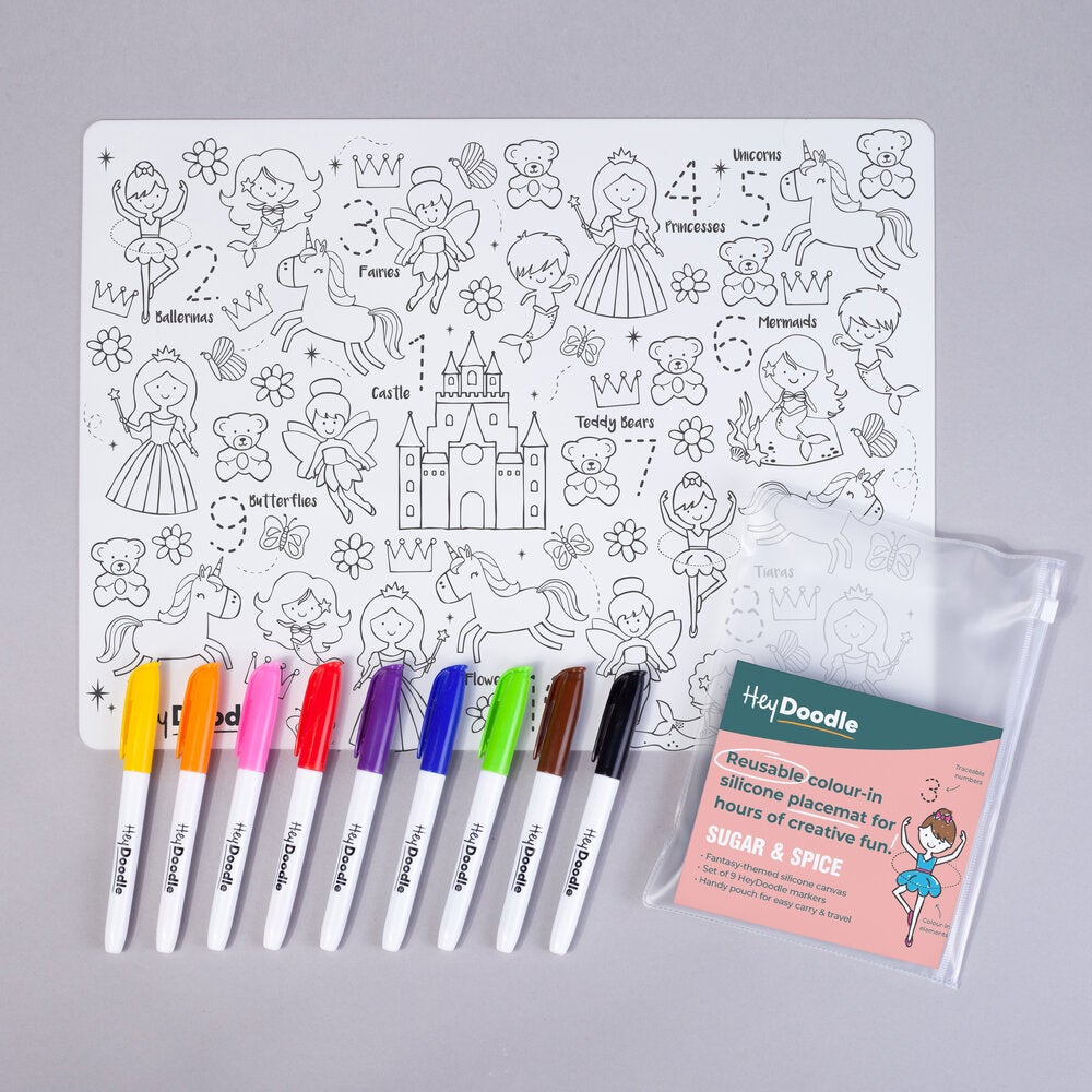 Reusable Color-In Silicone Placemat - Sugar and Spice