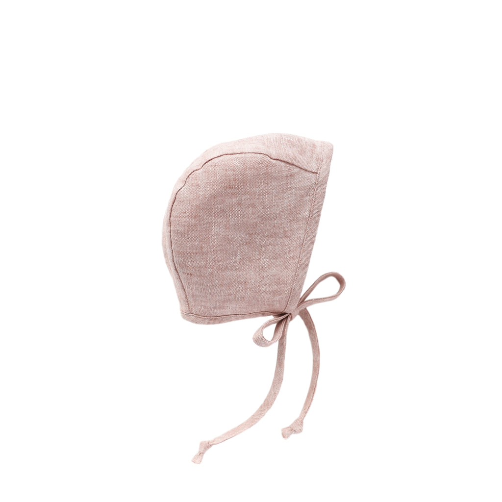 Linen Bonnet - Blush Cotton Lined FINAL SALE