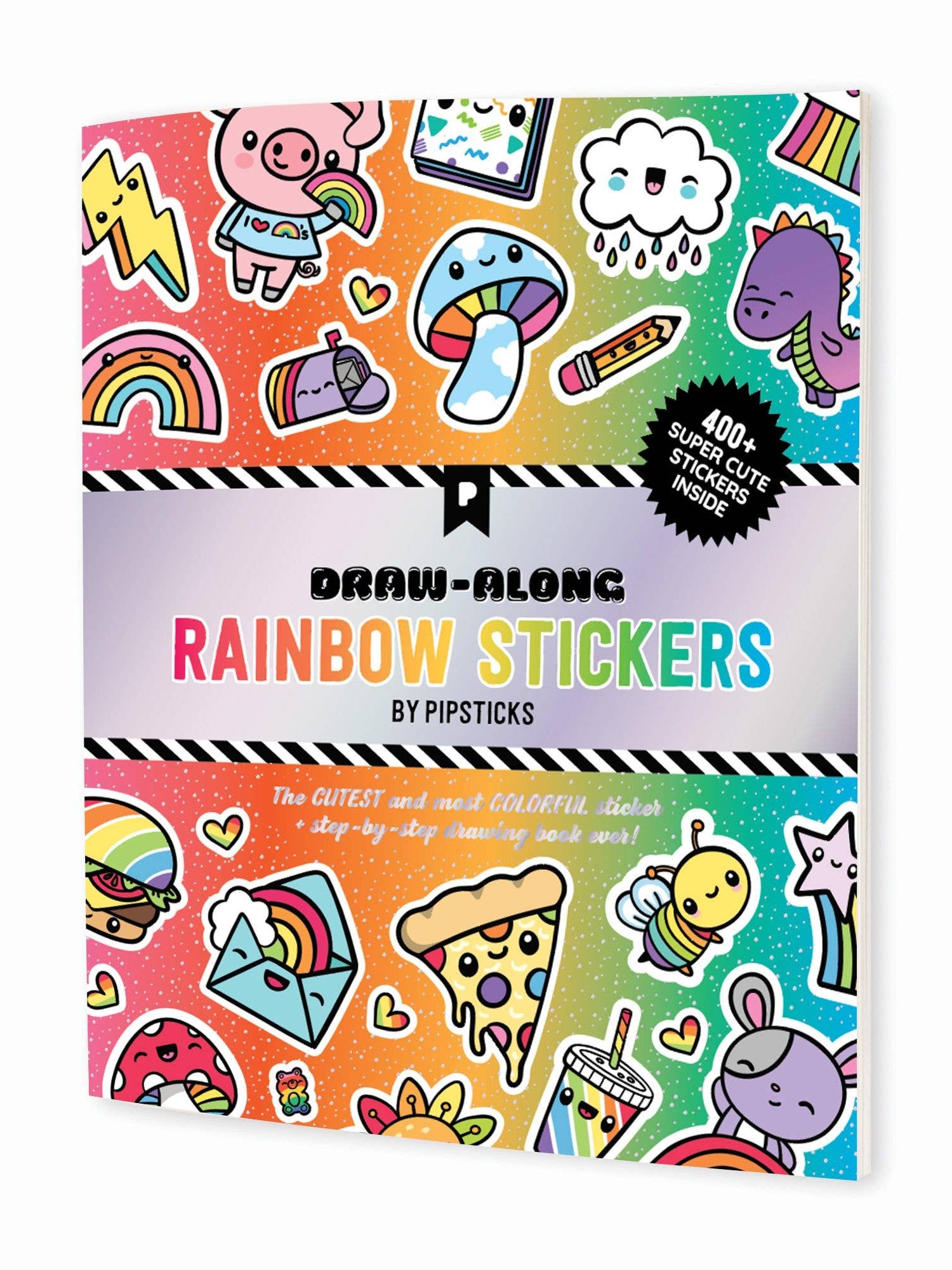 Pipstickers - Draw-Along Rainbow Sticker Book