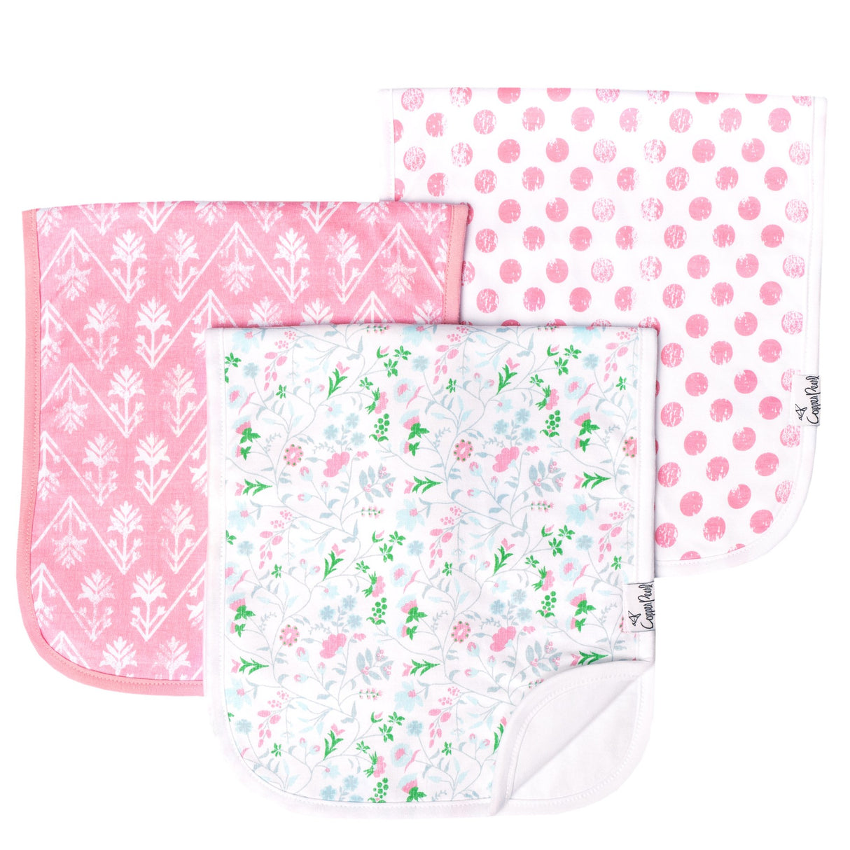 Copper Pearl Burp Cloths