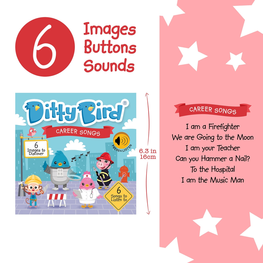 Ditty Bird Board Book - Career Songs FINAL SALE
