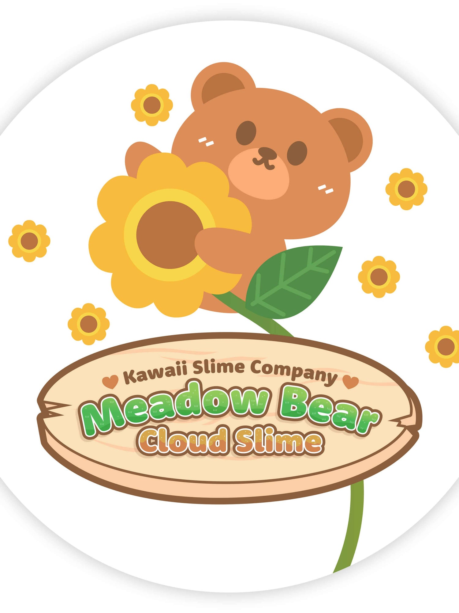 Kawaii Slime - Meadow Bear Cloud Slime