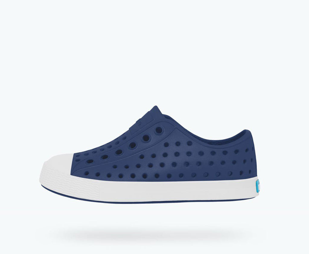 kids navy blue breathable foam rubber shoes